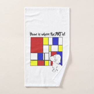 Mondriaan Geïnspireerde Kamille Handdoek