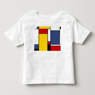 Mondriaan geïnspireerde moderne geometrische stij kinder shirts