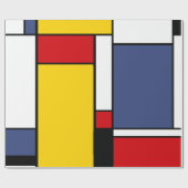 Mondriaan geïnspireerde moderne geometrische stijl cadeaupapier (Vlak)