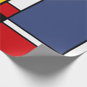 Mondriaan geïnspireerde moderne geometrische stijl cadeaupapier (Hoek)