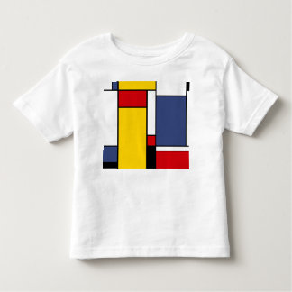 Mondriaan geïnspireerde moderne geometrische stijl kinder shirts