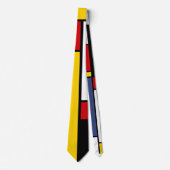 Mondriaan geïnspireerde moderne geometrische stijl stropdas (Voorkant)