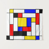 Mondriaan Geometric Art 2 Wandkleed (Voorkant (horizontaal))