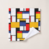 Mondriaan Geometric Minimalist Comopsition Modern Bad Handdoek (Wasdoekje)
