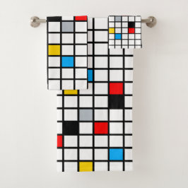 Mondriaan Geometric Minimalist Comopsition Modern Bad Handdoek