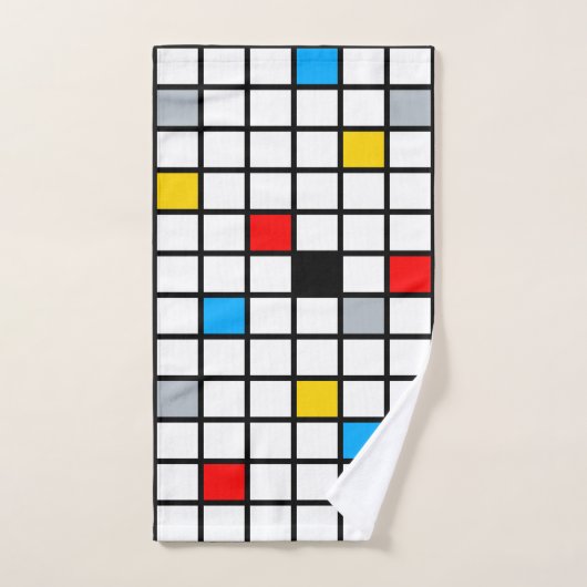 Mondriaan Geometric Minimalist Comopsition Modern Bad Handdoek (Handdoek)