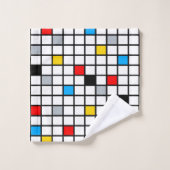 Mondriaan Geometric Minimalist Comopsition Modern Bad Handdoek (Wasdoekje)
