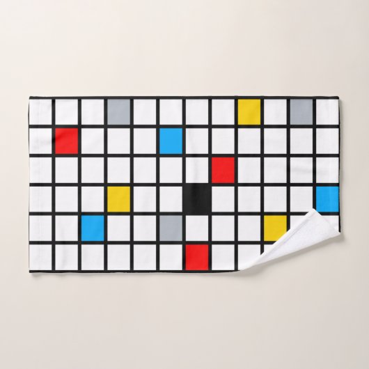 Mondriaan Geometric Minimalist Comopsition Modern Bad Handdoek (Handdoek)