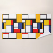 Mondriaan Geometric Minimalist Comopsition Modern Badhanddoek (Badhanddoek)