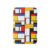 Mondriaan Geometric Minimalist Comopsition Modern Badmat (Voorkant Verticaal)