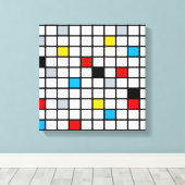 Mondriaan Geometric Minimalist Comopsition Modern Canvas Afdruk (Insitu (Houten vloer))