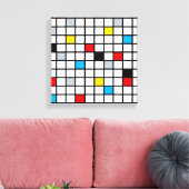 Mondriaan Geometric Minimalist Comopsition Modern Canvas Afdruk (Insitu (Woonkamer))