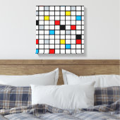 Mondriaan Geometric Minimalist Comopsition Modern Canvas Afdruk (Insitu (Slaapkamer))