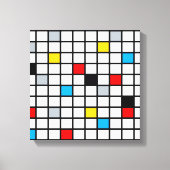 Mondriaan Geometric Minimalist Comopsition Modern Canvas Afdruk (Voorkant)