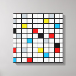 Mondriaan Geometric Minimalist Comopsition Modern Canvas Afdruk