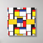 Mondriaan Geometric Minimalist Comopsition Modern Canvas Afdruk (Voorkant)