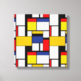 Mondriaan Geometric Minimalist Comopsition Modern Canvas Afdruk