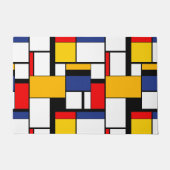 Mondriaan Geometric Minimalist Comopsition Modern Deurmat (Voorkant)