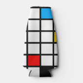 Mondriaan Geometric Minimalist Comopsition Modern Flesjeskoeler (Voorkant)