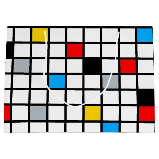 Mondriaan Geometric Minimalist Comopsition Modern Groot Cadeauzakje (Voorkant)