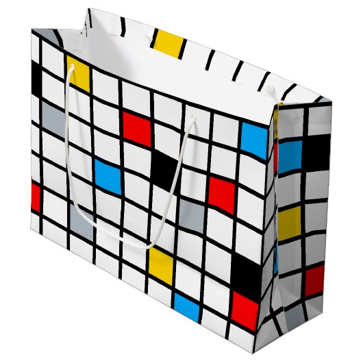 Mondriaan Geometric Minimalist Comopsition Modern Groot Cadeauzakje (Voorkant Gekanteld)