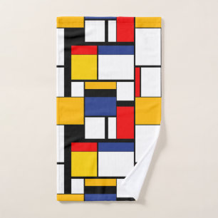 Mondriaan Geometric Minimalist Comopsition Modern Handdoek