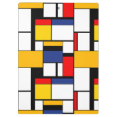 Mondriaan Geometric Minimalist Comopsition Modern Klembord (Achterkant)