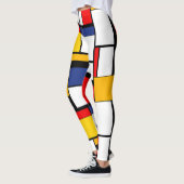 Mondriaan Geometric Minimalist Comopsition Modern Leggings (Links)