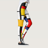 Mondriaan Geometric Minimalist Comopsition Modern Leggings (Rechts)