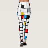 Mondriaan Geometric Minimalist Comopsition Modern Leggings (Achterkant)