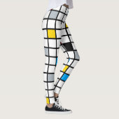 Mondriaan Geometric Minimalist Comopsition Modern Leggings (Rechts)