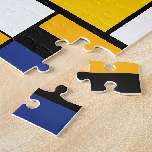 Mondriaan Geometric Minimalist Comopsition Modern Legpuzzel (Zijkant)