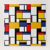 Mondriaan Geometric Minimalist Comopsition Modern Legpuzzel (Verticaal)