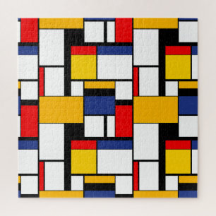 Mondriaan Geometric Minimalist Comopsition Modern Legpuzzel
