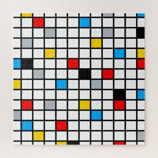 Mondriaan Geometric Minimalist Comopsition Modern Legpuzzel (Verticaal)