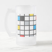 Mondriaan Geometric Minimalist Comopsition Modern Matglas Bierpul (Links)