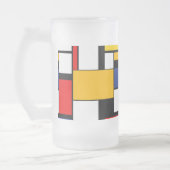 Mondriaan Geometric Minimalist Comopsition Modern Matglas Bierpul (Links)
