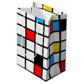 Mondriaan Geometric Minimalist Comopsition Modern Medium Cadeauzakje (Voorkant Gekanteld)