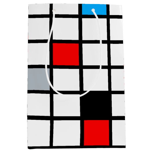 Mondriaan Geometric Minimalist Comopsition Modern Medium Cadeauzakje (Voorkant)