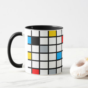 Mondriaan Geometric Minimalist Comopsition Modern Mok