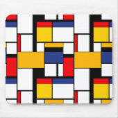 Mondriaan Geometric Minimalist Comopsition Modern Muismat (Voorkant)