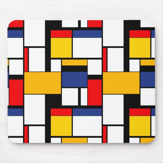 Mondriaan Geometric Minimalist Comopsition Modern Muismat (Voorkant)