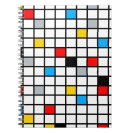 Mondriaan Geometric Minimalist Comopsition Modern Notitieboek