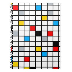 Mondriaan Geometric Minimalist Comopsition Modern Notitieboek