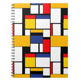 Mondriaan Geometric Minimalist Comopsition Modern Notitieboek