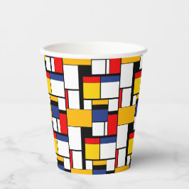 Mondriaan Geometric Minimalist Comopsition Modern Papieren Bekers