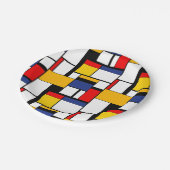 Mondriaan Geometric Minimalist Comopsition Modern Papieren Bordje (Gekanteld)