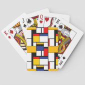 Mondriaan Geometric Minimalist Comopsition Modern Pokerkaarten (Achterkant)