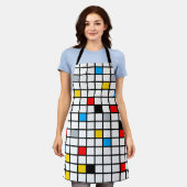 Mondriaan Geometric Minimalist Comopsition Modern Schort (Gedragen)