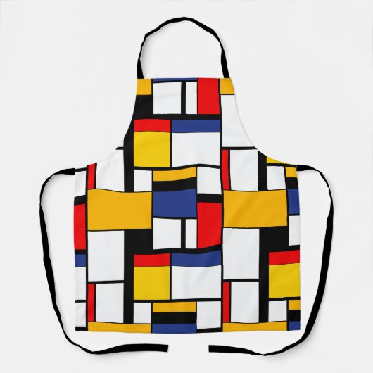 Mondriaan Geometric Minimalist Comopsition Modern Schort (Voorkant)
